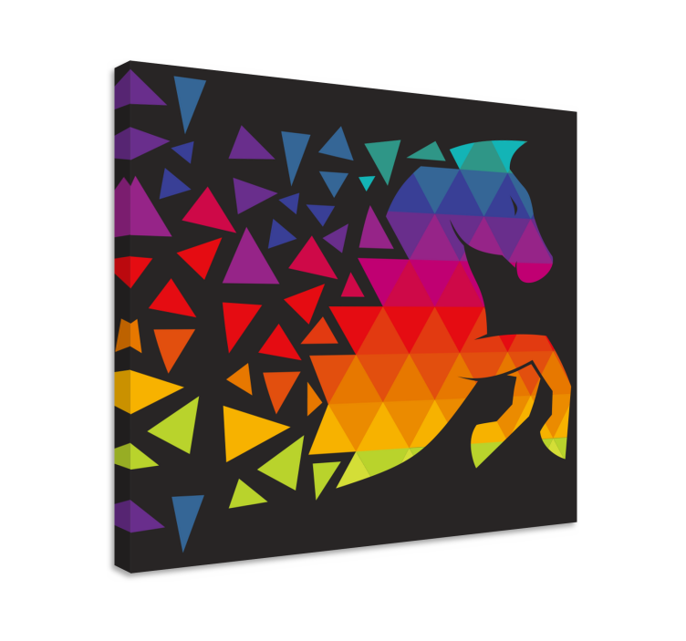 Horse wall art colorful geometric horse - TenStickers