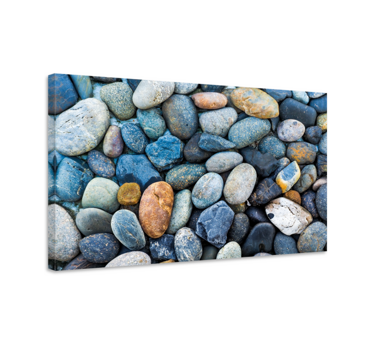 Smooth Pebble Texture rustic canvas wall art - TenStickers