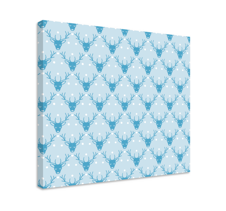 Stag canvas winter stag design - TenStickers