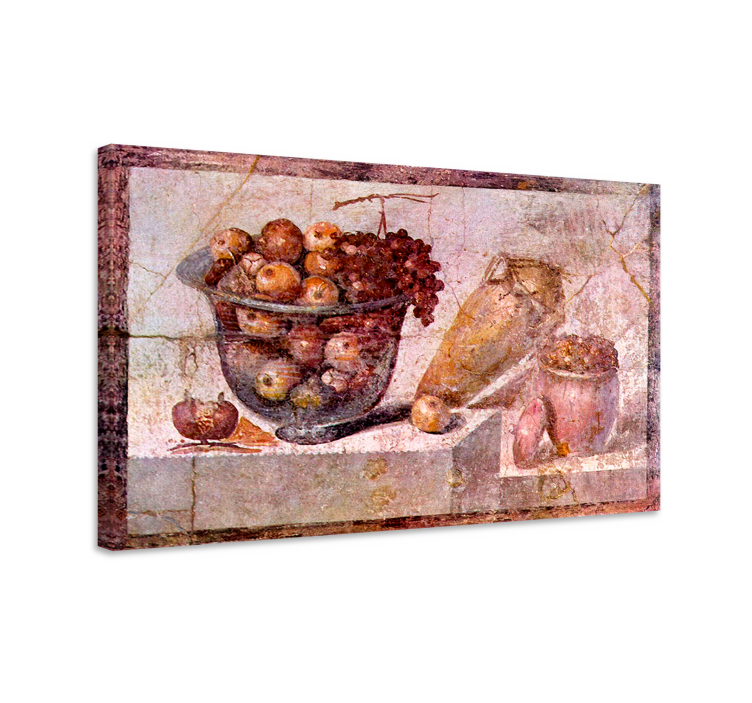 Fruit canvas wall art fruit bowl composition - TenStickers
