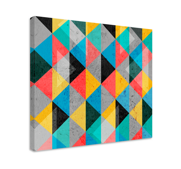 DYNAMIC DIAMOND PATTERN geometric canvas - TenStickers