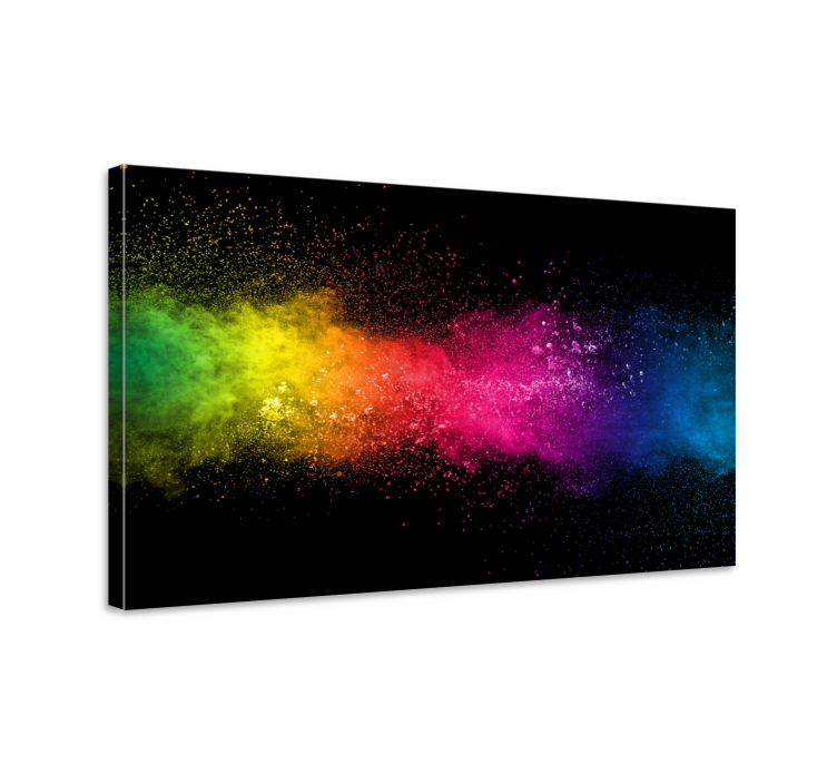 Multicolor splash abstract canvas wall art - TenStickers