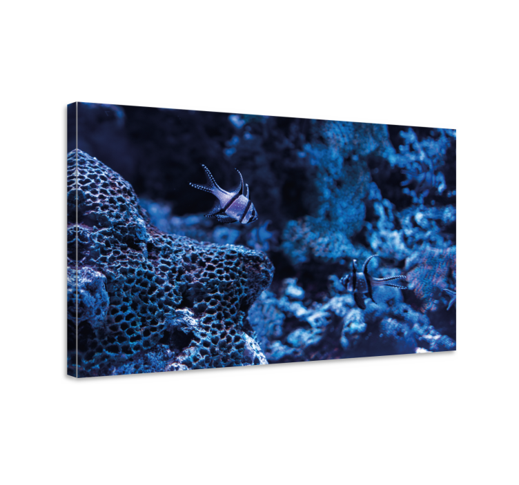 Nautical canvas art coral reef fish decor - TenStickers