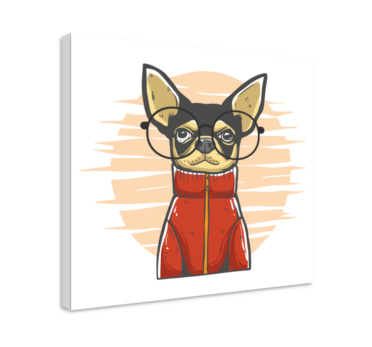 Dog wall art stylish canine portrait - TenStickers