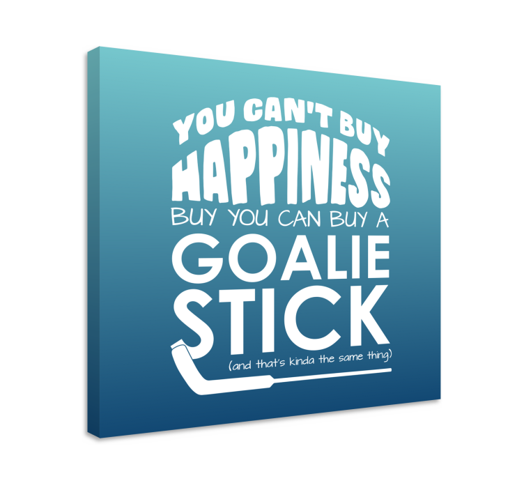 Can't buy happiness ice hockey canvas prints - TenStickers