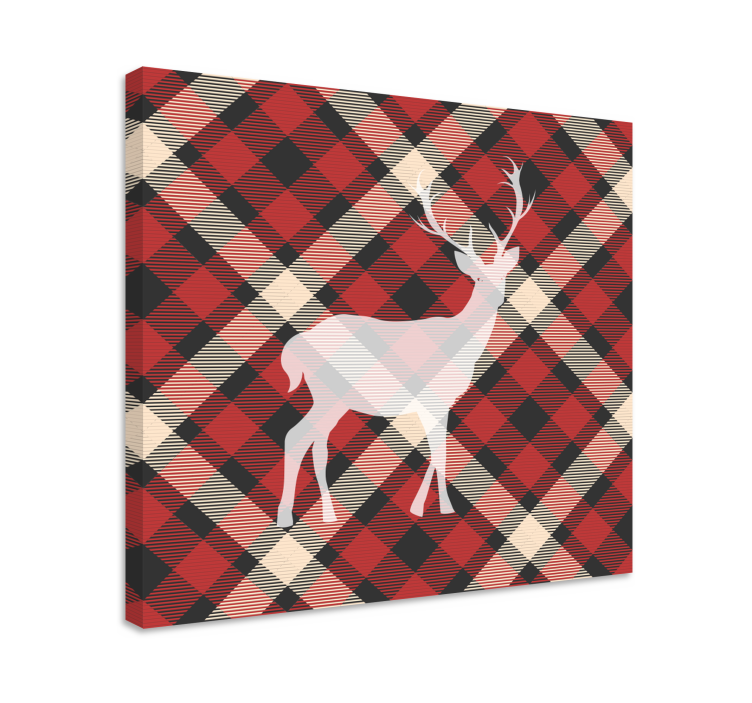 Stag canvas featuring stylized stag silhouette - TenStickers