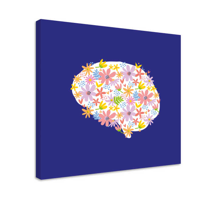 Flowers canvas with vibrant floral design - TenStickers