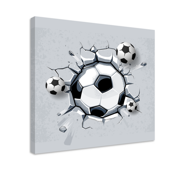 Soccer Ball Impact sports canvas art - TenStickers