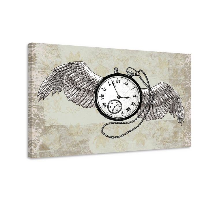 Abstract wall art 1 timepiece in flight - TenStickers