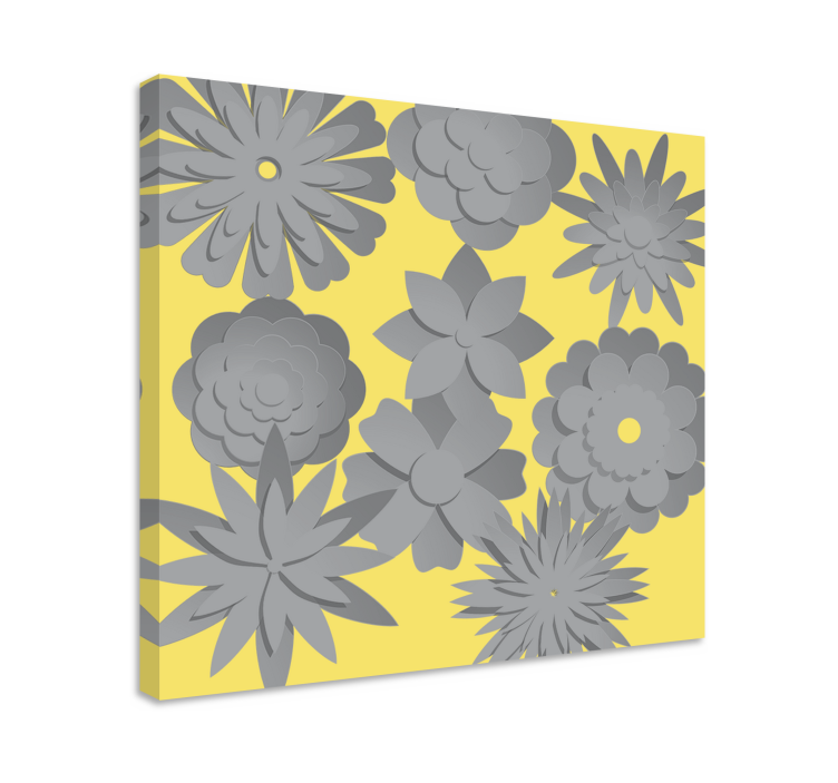 Floral Silhouette flower canvas - TenStickers