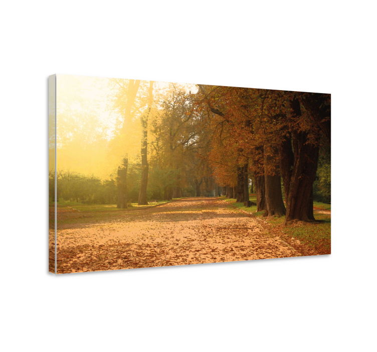 Autumn pathway landscape canvas - TenStickers