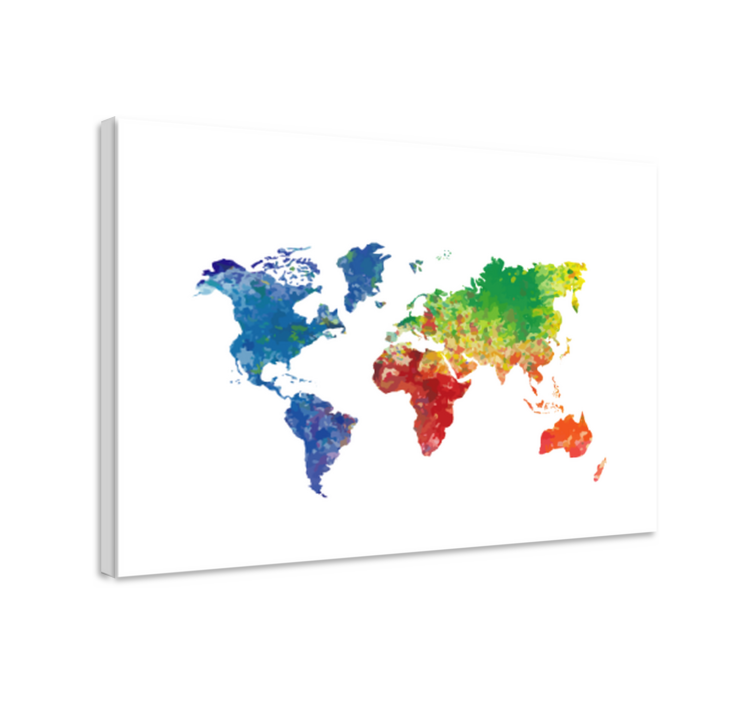 Artistic world map canvas - TenStickers