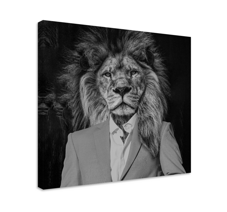 Dog wall art lion in a suit - TenStickers