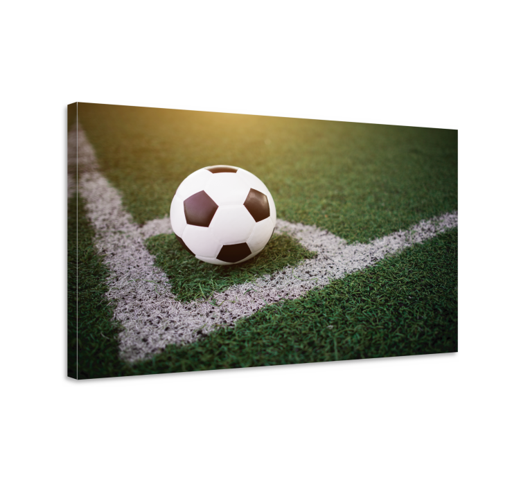 Beautiful football on grass teen canvas prints - TenStickers