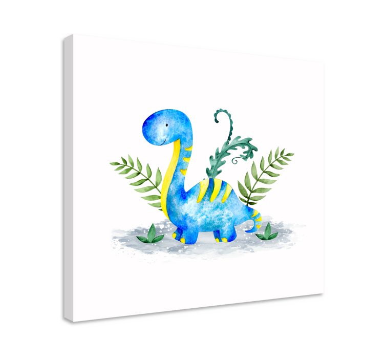 Cute dinosaur character dinosaur canvas wall art - TenStickers