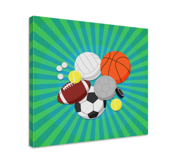 Diverse Sport Balls sports canvas art - TenStickers