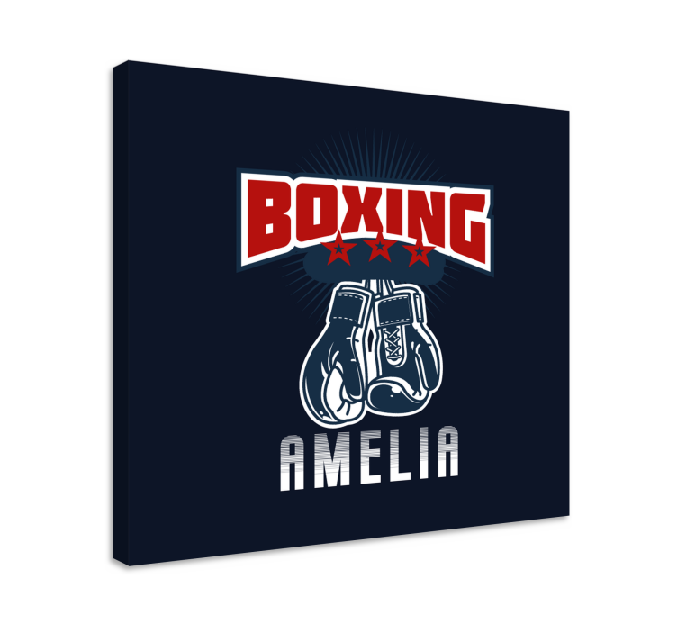 Sports canvas art boxing gloves emblem artwork - TenStickers