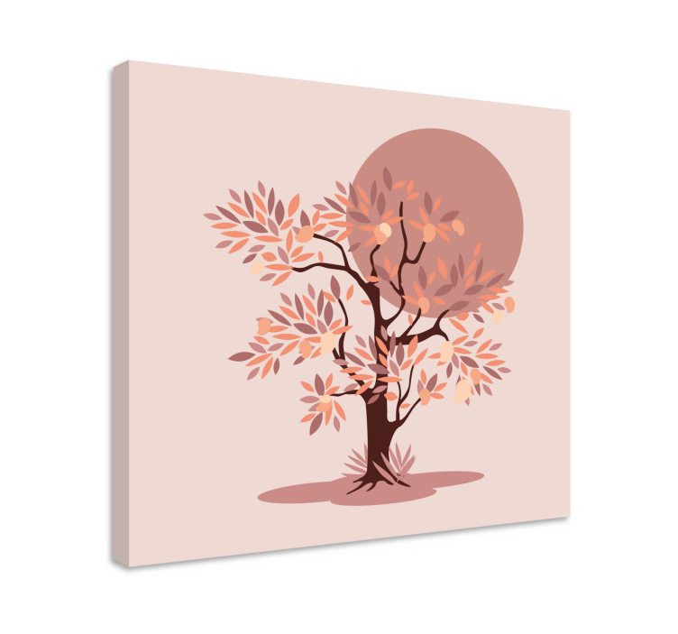 Mango tree with leaves wall art canvas - TenStickers