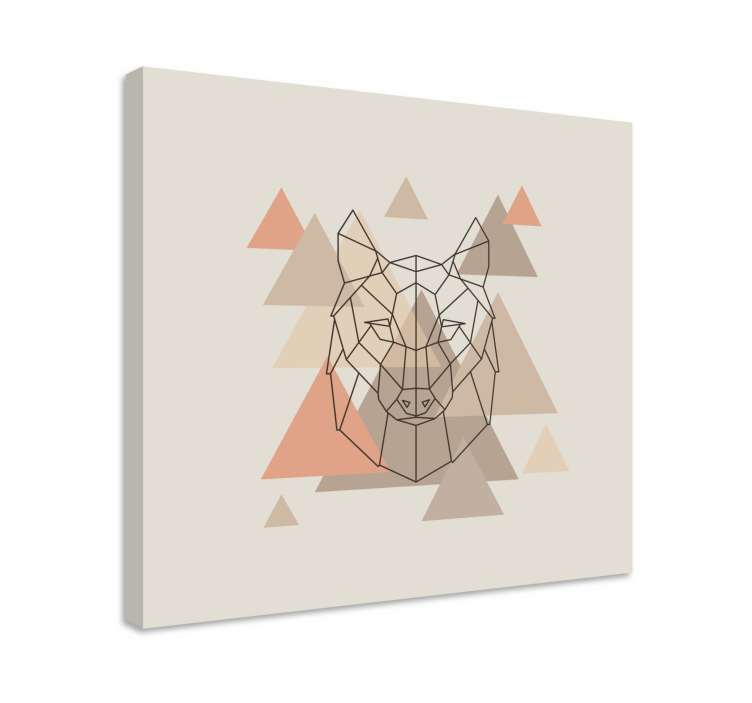People canvas geometric wolf head art - TenStickers