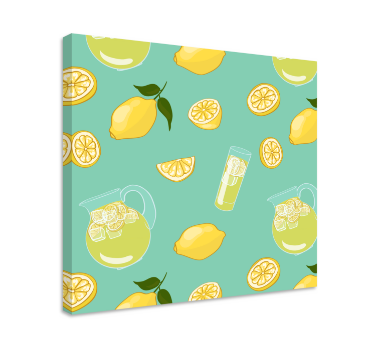 Fruit canvas wall art refreshing lemonade artwork - TenStickers