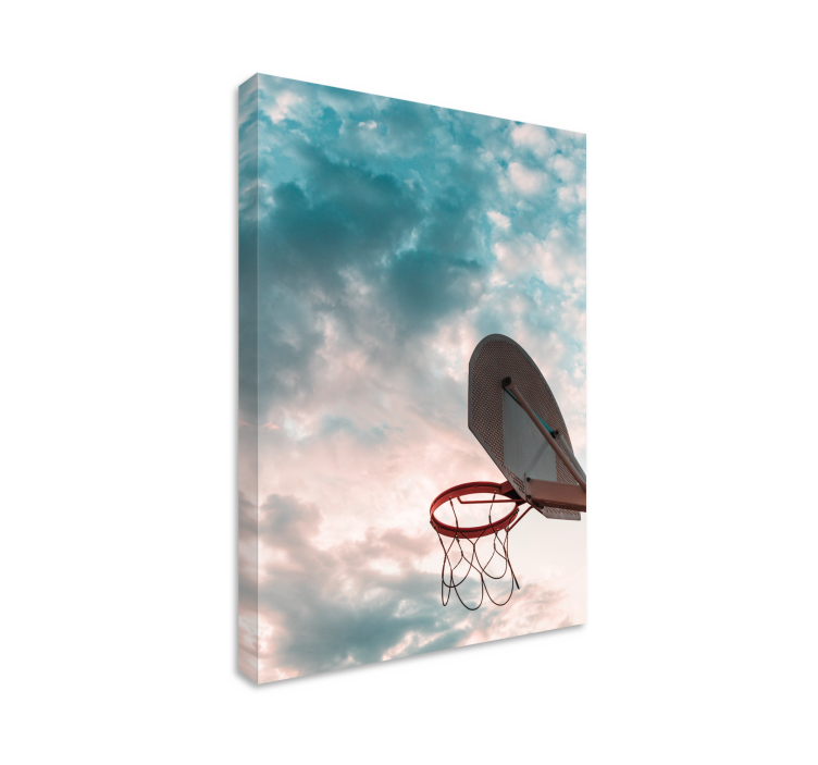 Sports canvas art basketball hoop silhouette - TenStickers