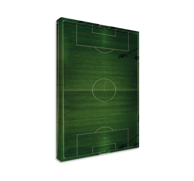 Sports canvas art soccer field overview - TenStickers