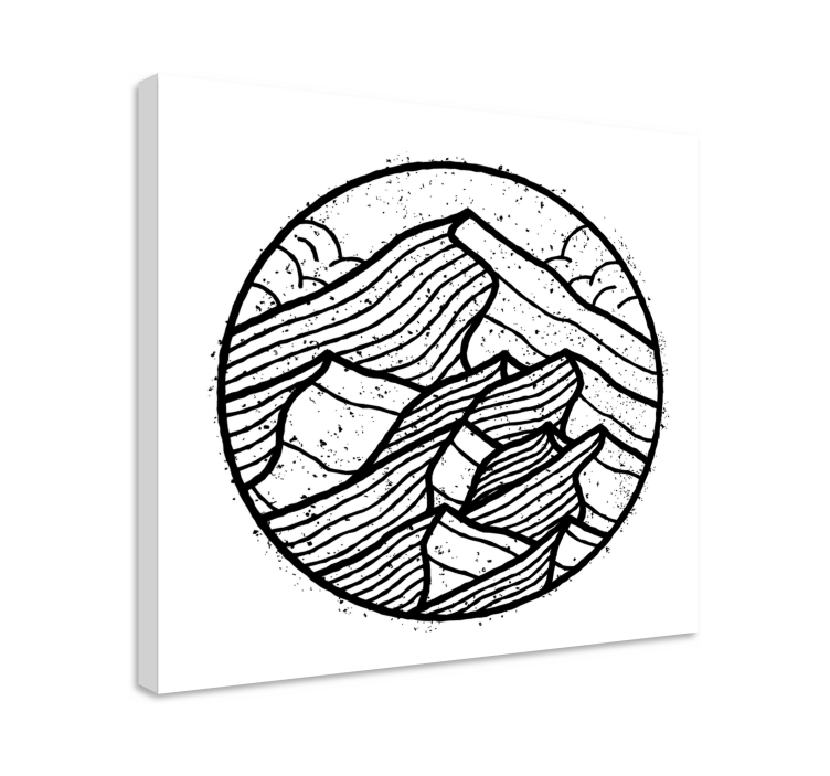 Landscape canvas abstract mountain range - TenStickers