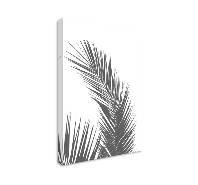 Flowers canvas elegant palm leaf - TenStickers