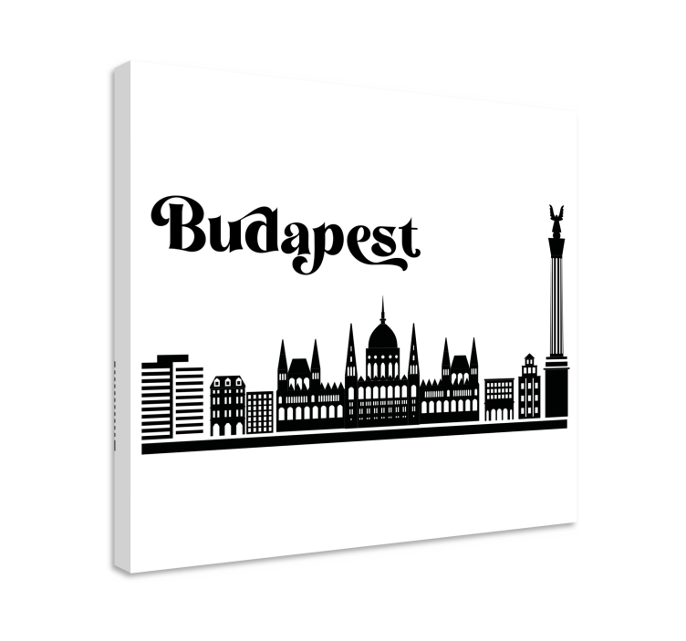 Cityscape wall art budapest skyline - TenStickers