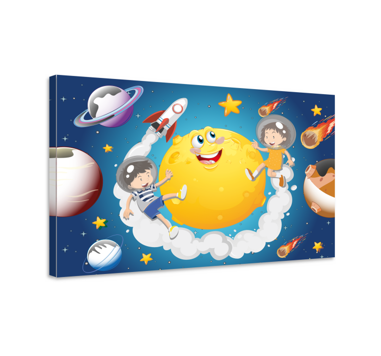 Nursery canvas space adventure delight - TenStickers
