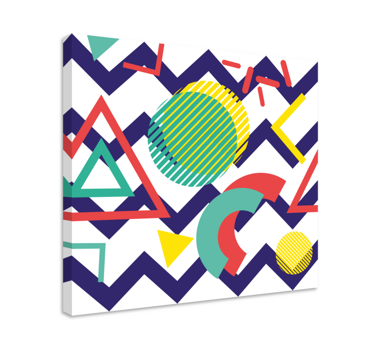 Geometric canvas of dynamic geometric shapes - TenStickers