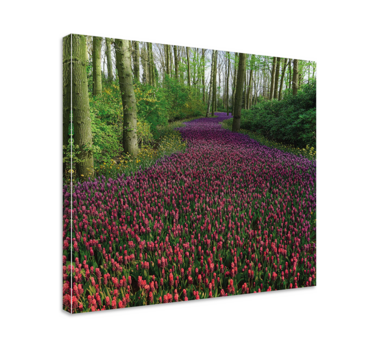 Flowers canvas blooming floral pathway art - TenStickers