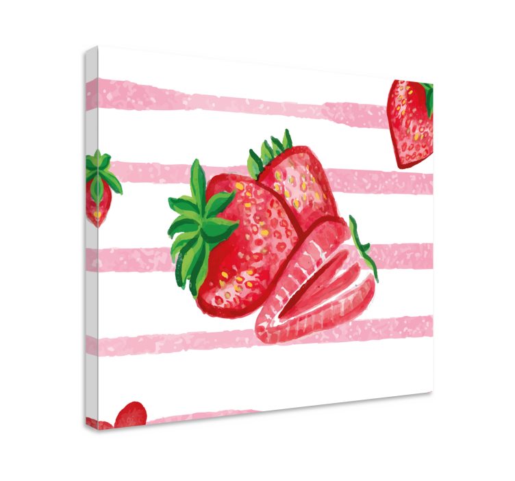 Painted strawberries with fruit canvas - TenStickers
