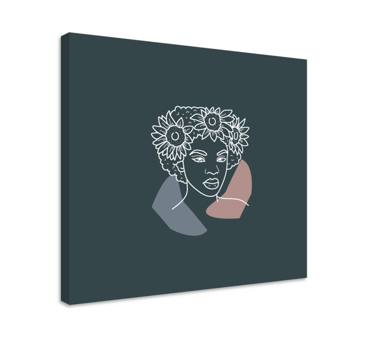 People canvas ornate botanical portrait - TenStickers