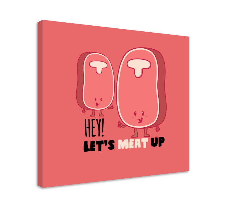 Let's Meat Up canvas print - TenStickers