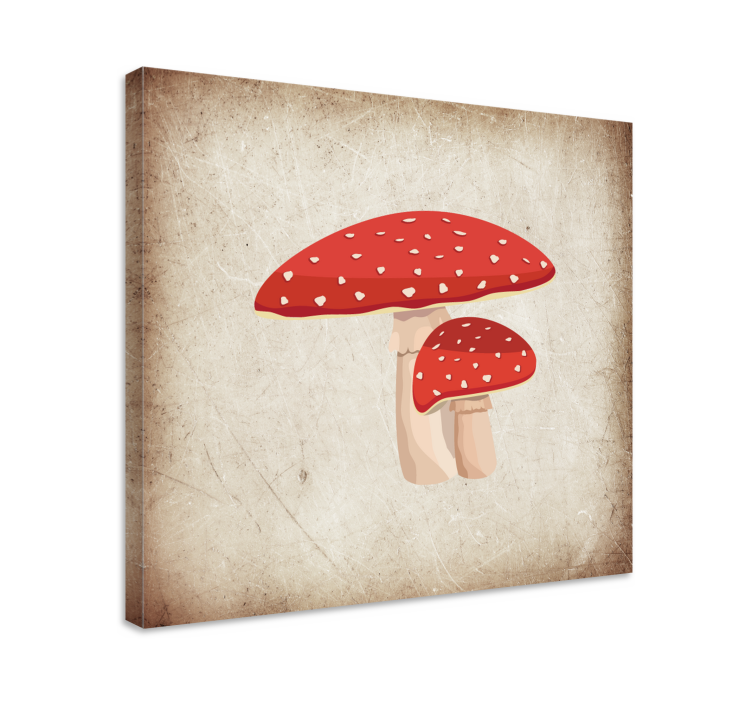 Flowers canvas mushroom group - TenStickers