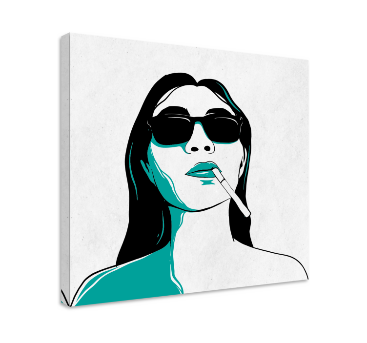 People canvas chic woman smoking - TenStickers