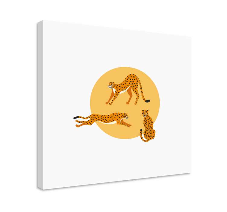 Cheetah Trio animal canvas prints - TenStickers