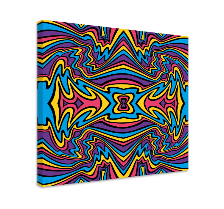 Geometric canvas with lively abstract designs - TenStickers