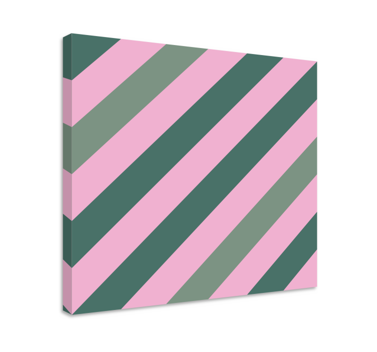 Geometric canvas diagonal stripe pattern - TenStickers