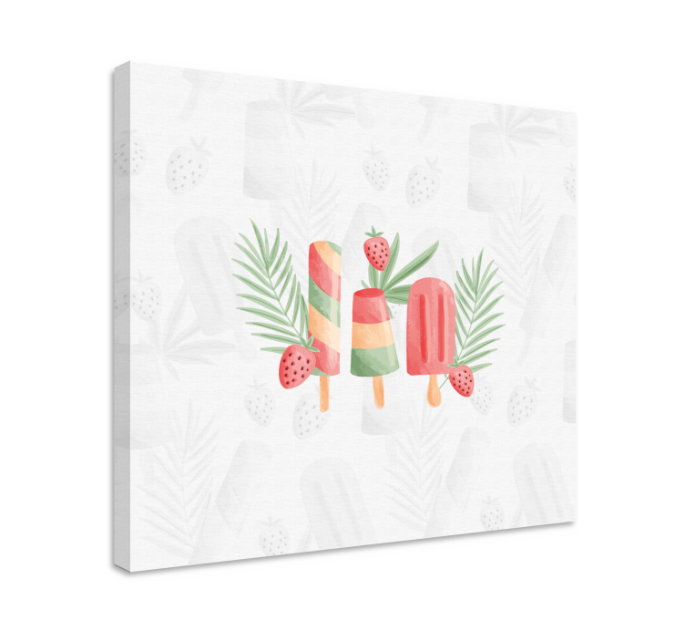 Fruit canvas wall art frozen fruit delights - TenStickers