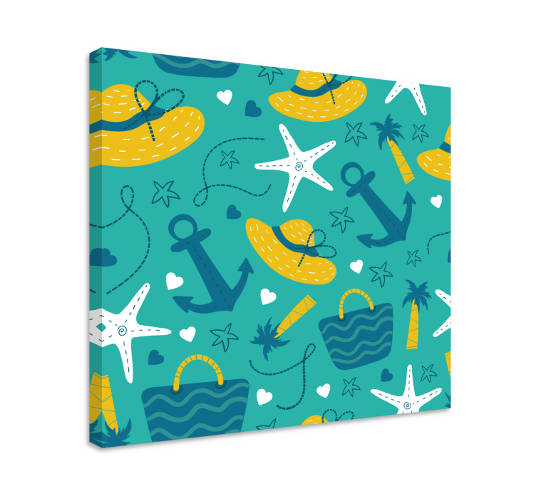 Tropical Summer Vibes landscape canvas - TenStickers