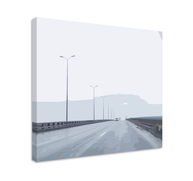Cityscape wall art urban highway scene - TenStickers