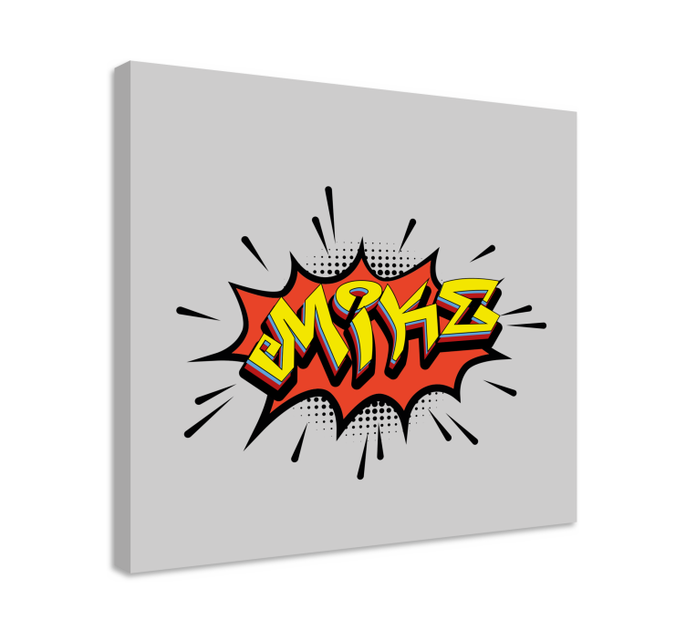 Abc canvas wall art in comic lettering style - TenStickers