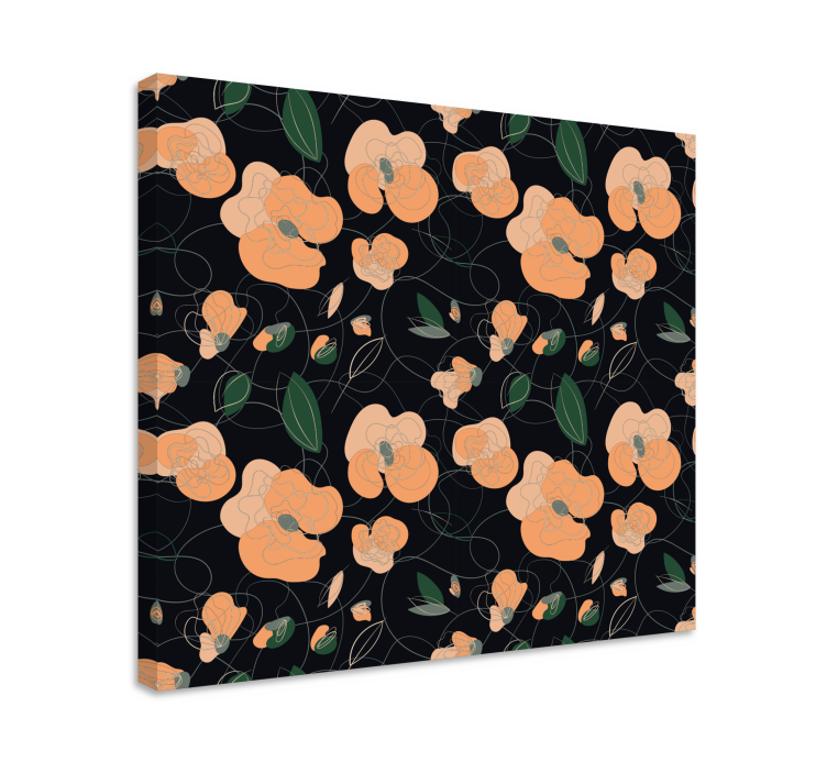 Flowers canvas elegant floral design - TenStickers