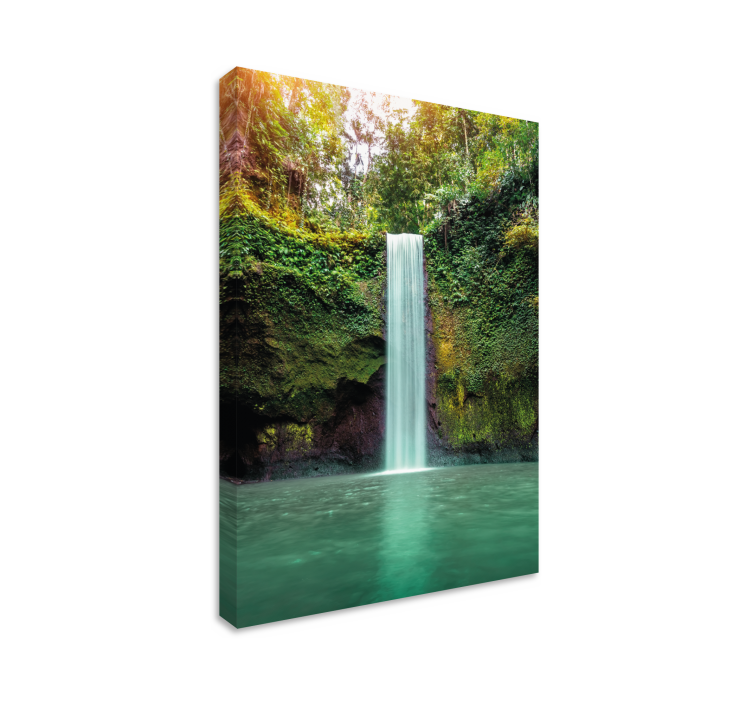 Beautiful jungle waterfall landscape canvas - TenStickers