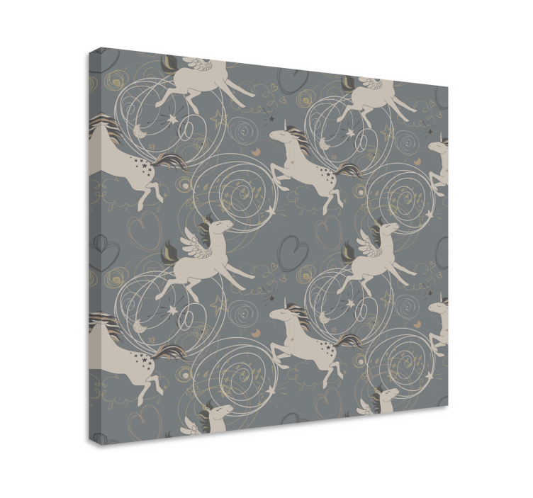 Unicorn pictures framed enchanted winged beasts - TenStickers