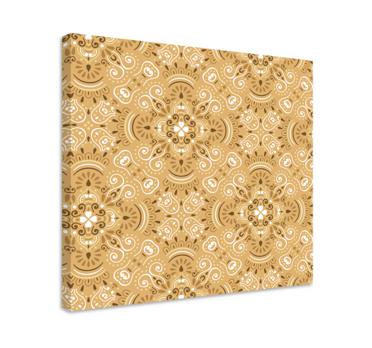 Ornamental canvas print intricate natural design - TenStickers