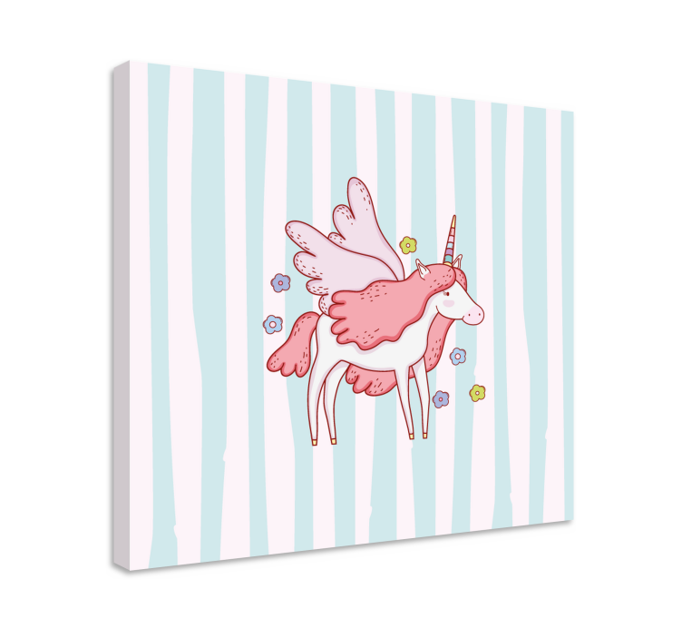 Unicorn pictures framed magical winged unicorn - TenStickers