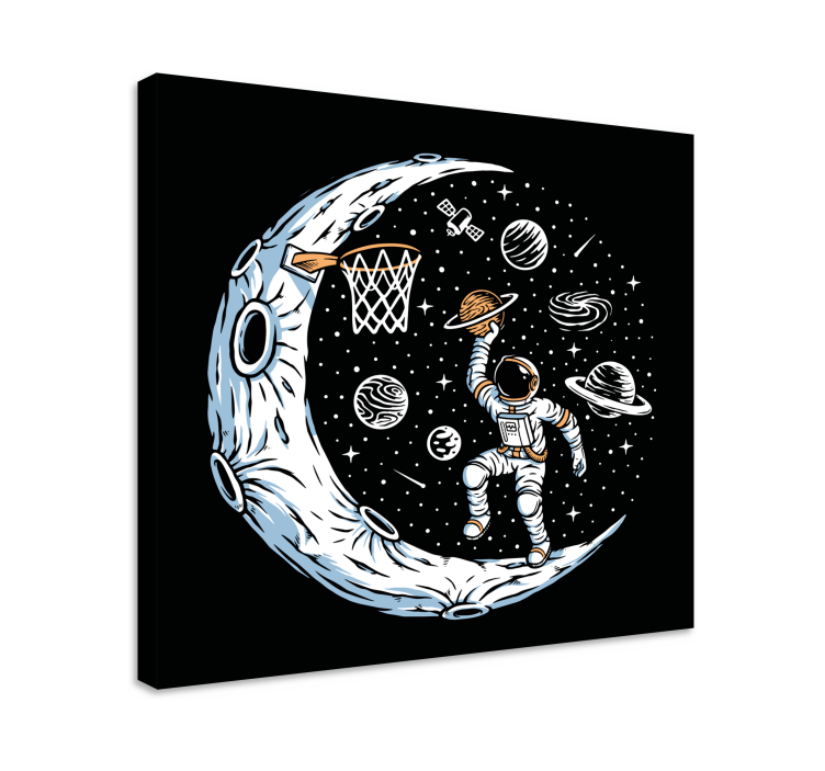 Lunar Basketball Dunk video game canvas art - TenStickers